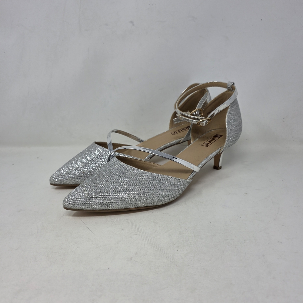 IDIFU Silver Glitter Heels Size 11